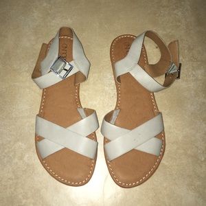 Abound Gray Criss Cross Sandals